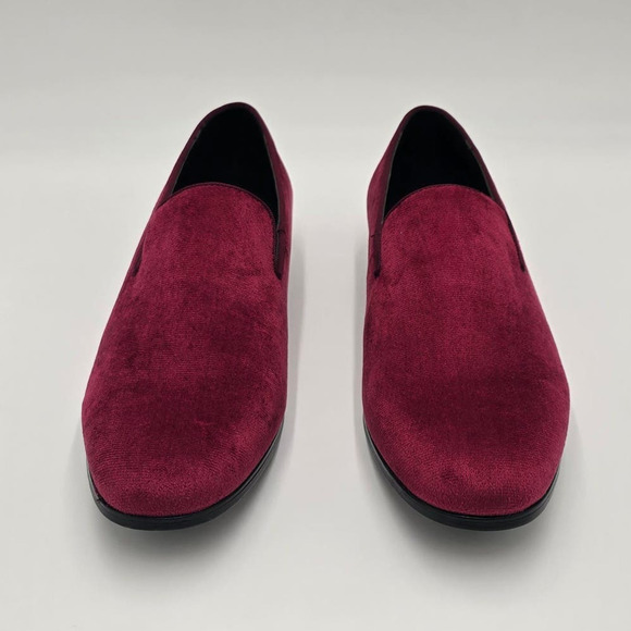 Alfani Zion Slipper Loafer Burgundy Velvet Slip On Casual Shoe Men\'s 10.5 main image 6